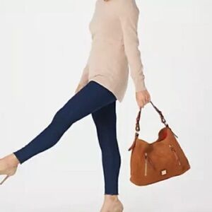 NEW w/ TAGS Dooney & Bourke Amber Suede 1124 ARTN Cooper Hobo Bag